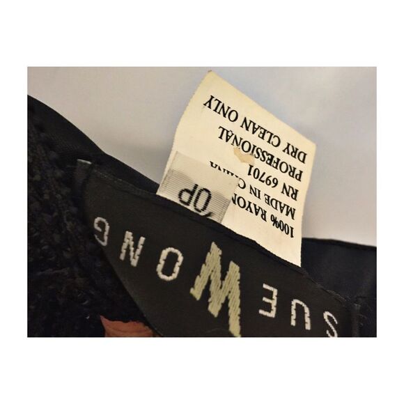 SUE WONG Black Crochet Halter Dress - Picture 6 of 8